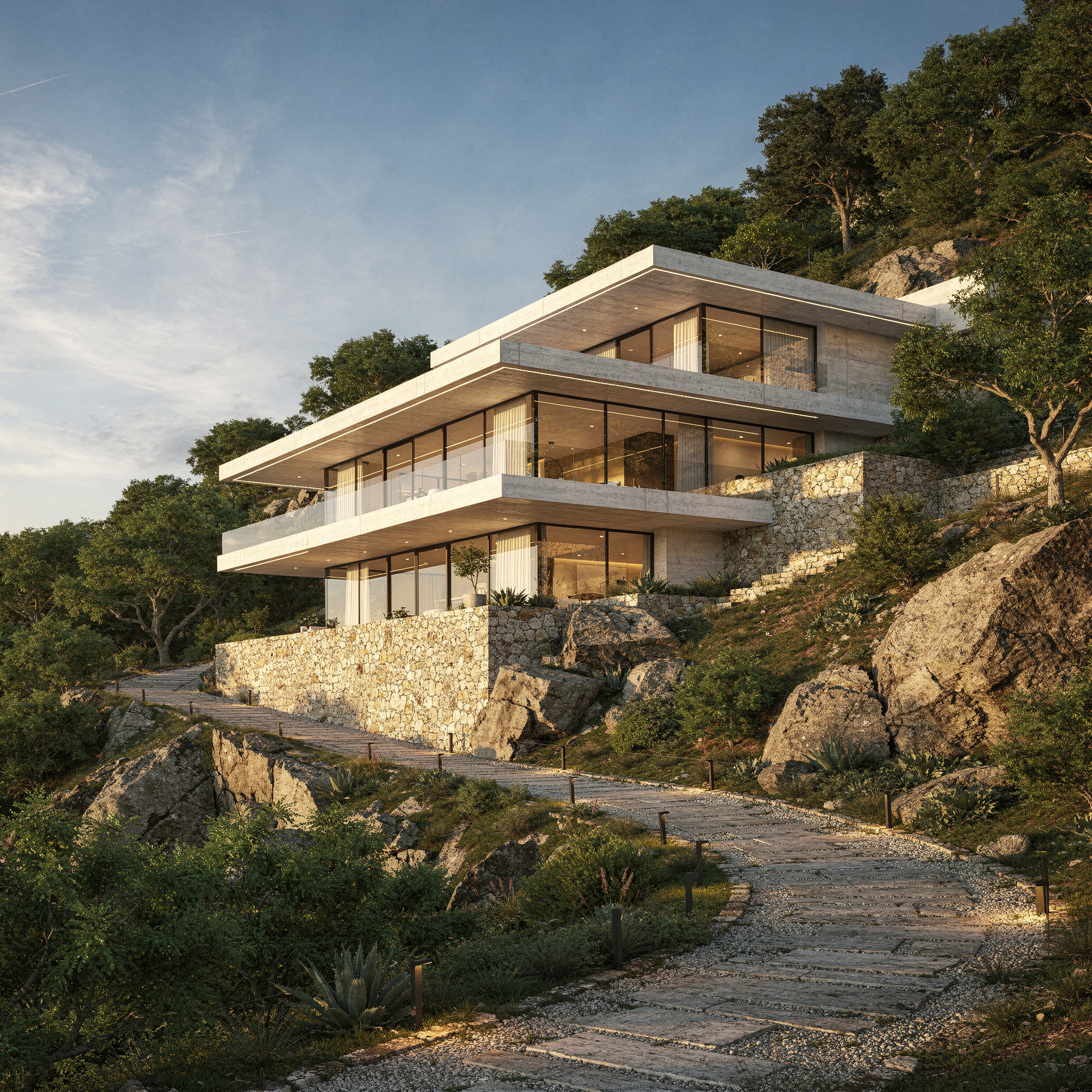 Maison Vertivilla adaptée à son terrain
